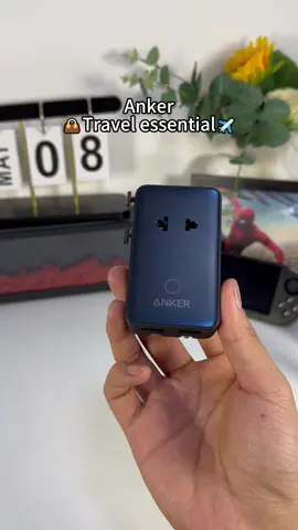 This anker travel adapter is a travel essential especially if you are traveling to another country @AnkerOfficial #travelessentials #traveltips #traveltok #traveling #traveladapter    
