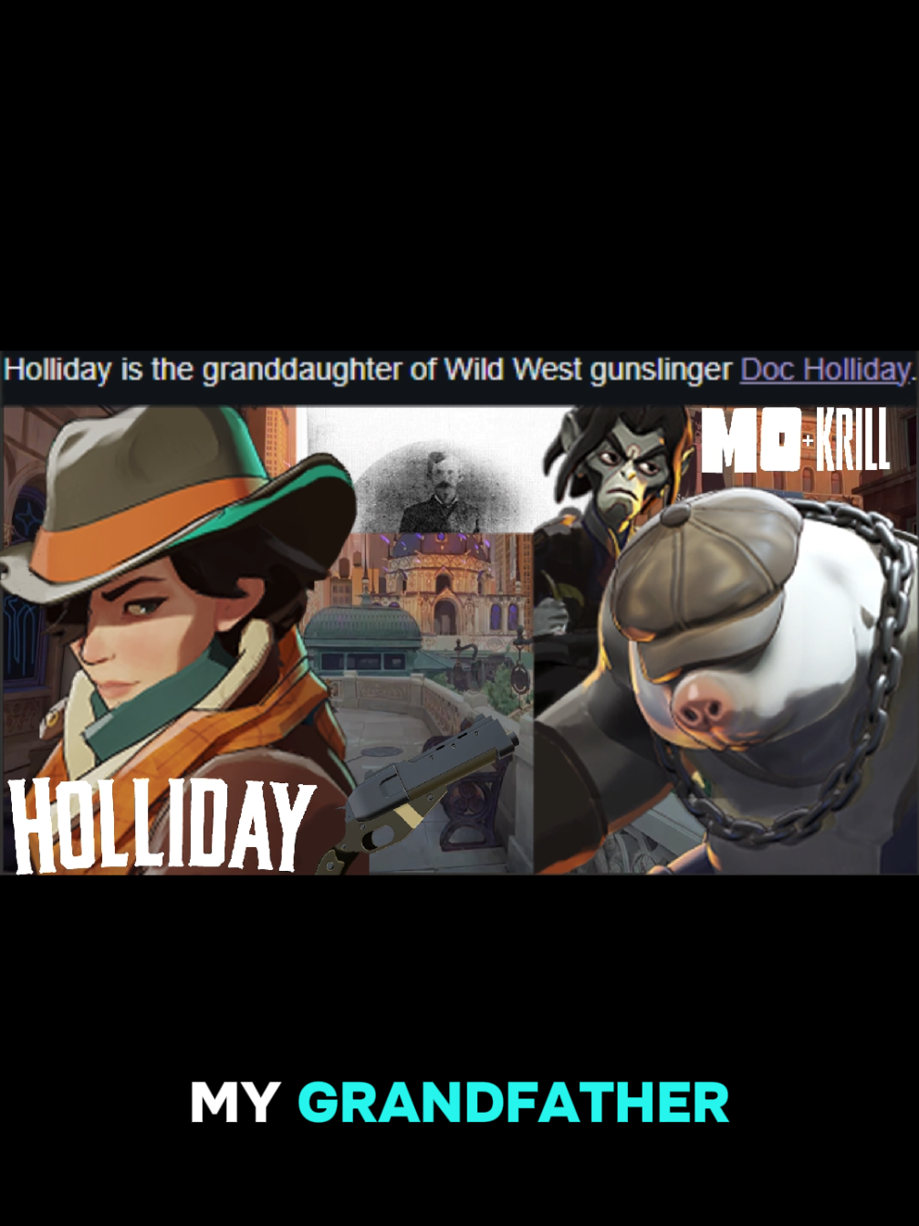 Replying to @gregvaluegaming Holliday talks about her grandfather with the rodents and misnames of of them (Mo for Krill) #deadlock #deadlockinvite #deadlockinteractions #holliday #moandkrill 