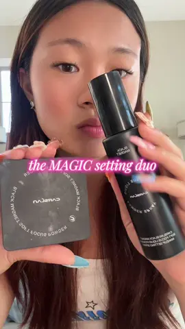my best makeup hack is literally this @carslan_us setting duo🙂‍↕️ #carslan #settingspray #settingpowder #makeup #fyp 
