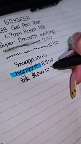 smudge test✍️Real touch and no smudge at all!✨even friendly to left-hands friends💕💯 let me lnow what you guys think!! 🤩#asmr #pen #backtoschool #gelpen #backtoschoolshopping   