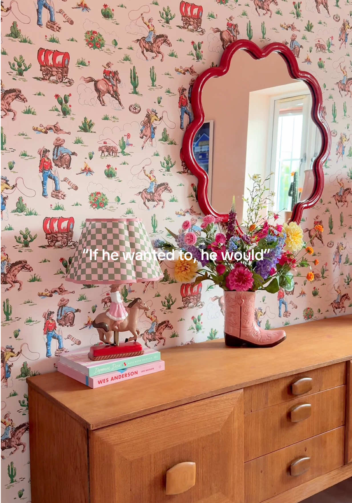 The definition of “If he wanted to, he would” ❤️ #homedecor #decoratingonabudget #homeimprovement #colourfulhomedecor #whimsical 
