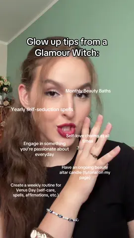 Glow up tips from your beloved glamour witch! 💅🏼💕 stay witchy and b*tchy #witchtok #glamourmagick #witchcraft #glamour #venusday 