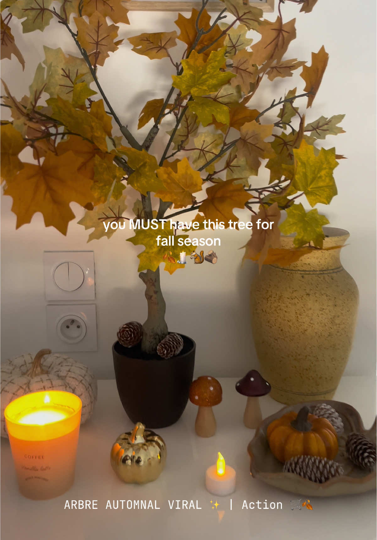 Cozy fall vibes 🕯️🍂 | Action shopping 🛒 #tree #fallshopping #cozyvibes #actionhaul #viral @ACTION 