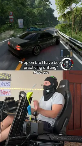 Bro practicing drifting #simracing #drift #fyp #nissan #drifting 