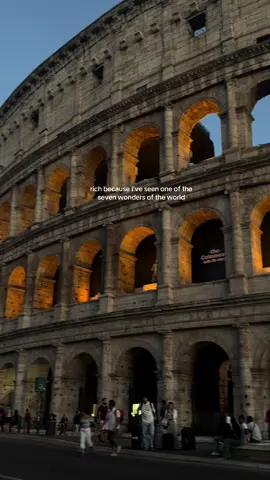 but broke bank account #colosseum #sevenwondersoftheworld #rome #travel #bucketlist 