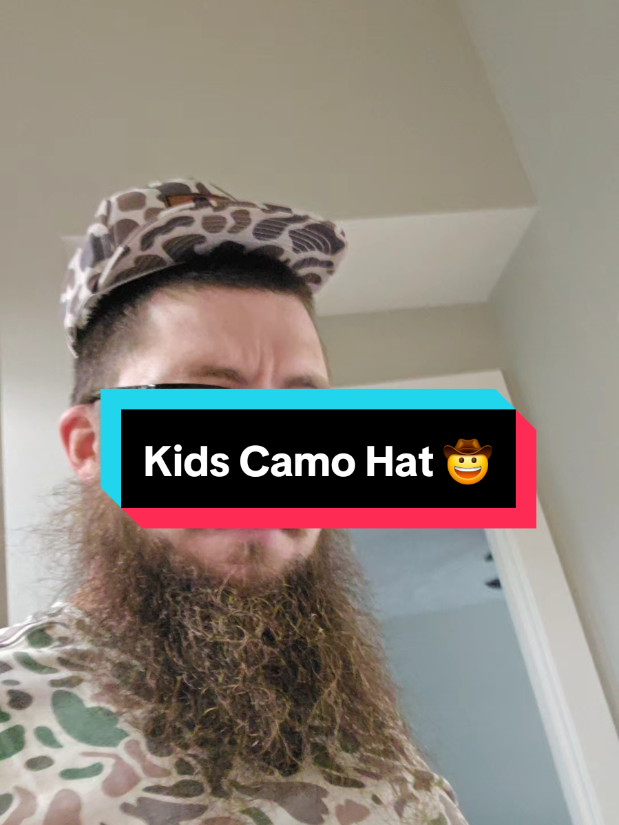 Kids camo hat 🤠  #parentsoftiktok #dadsoftiktok #camo #fall #bluecollar 