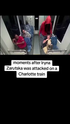 moments after Iryna Zarutska was attacked on a #Charlotte #train  #IrynaZarutska 