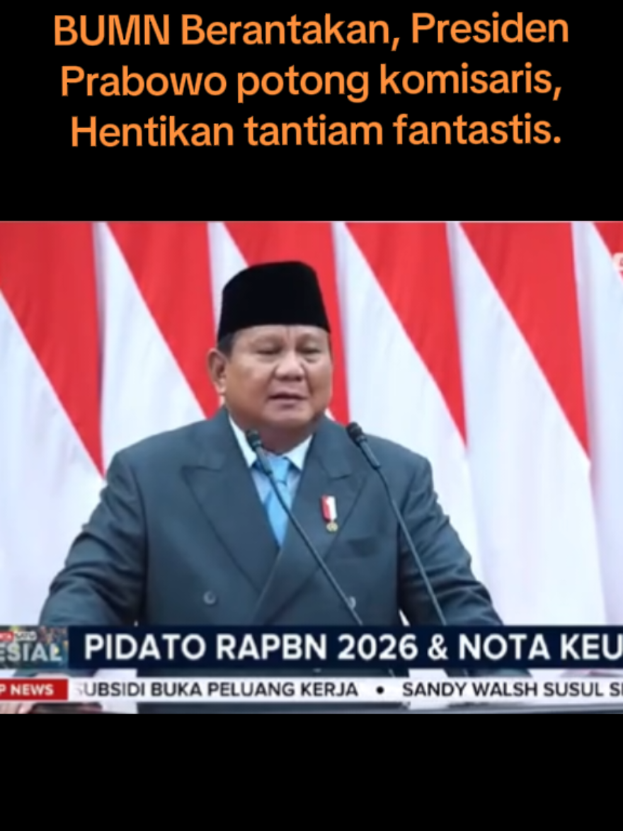 Presiden prabowo Mempersempit komisaris, #indonesia🇮🇩 #bumn #prabowo #fyppppppppppppppppppppppp  membenahi BUMN DAN. TANTIAM 