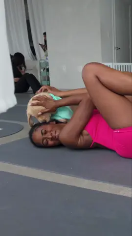 yoga with puppies? sign me up!! thank you @Puppy Sphere 🤍 for the invite 🤎  #puppyyoga 