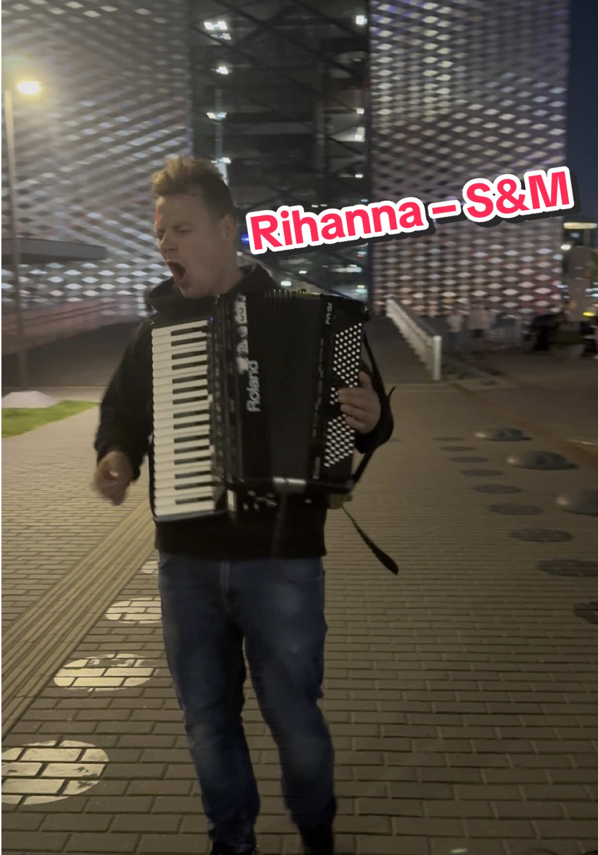 Rihanna – S&M 🎶 Remix Accordion Cover 🎹✨  #Remix #Accordion #Cover #StreetMusic #EuropeMusic