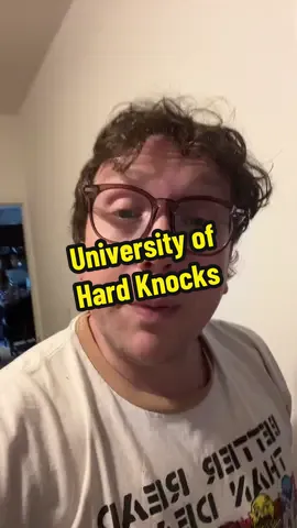 I went to the University of Hard Knocks graduating summa cum laude with a dual degree in street style and applied mathematics #education #school #graduate 
