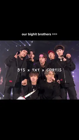 BTS X TXT X CORTIS, our oldest, middle and youngest loves, forever and always! you’re an army? be supportive of their little brothers. you’re a moa? be supportive of their older and younger brothers. you’re a CORTIS fan? be supportive of their sunbaenims! the bighit brothers will always stick together!!! the best family; BIGHIT BROTHERS… they are so supportive of each other, they constantly give shoutouts to each other and support behind the scenes, I LOVE IT! @BTS @TOMORROW X TOGETHER @CORTIS #bts #txt #cortis #bighit #boybands 