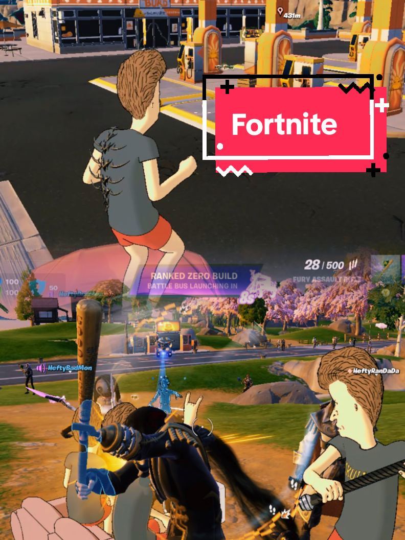 Walk em down in the Aisics.  #beavisandbutthead #fortnite #fortniteclips #gaming #heftyholdmup 