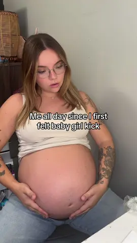 She’s already over me 😂  #pregnant #thirdtrimester #momtok #2under2 #babygirl 