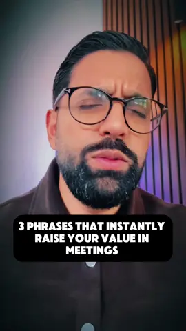 🚀 Want to stand out in your next meeting? — 3 phrases that instantly raise your value in meetings: 💬 “The bigger picture is…” → Elevates you beyond task-level thinking. 💬 “Here’s what this means for the business.” → Links your ideas to impact. 💬 “One thing we haven’t considered yet is…” → Makes you the person with foresight. Meetings aren’t about talking more — they’re about being remembered. I’m Yasar, and I teach you how to win at work — with words that work. #careertips #speaklikealeader #promotionready