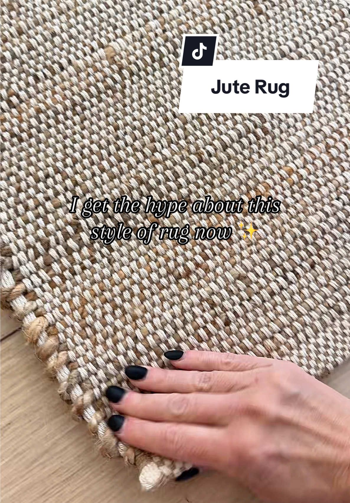 The texture on this rug is what dreams are made of 🤩 #juterug #arearug #homedecor #livingroomdecor #tiktokshopcreatorpicks @RugsUSA 