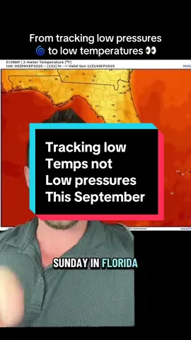 We are switching from tracking low pressure systems in peak hurircnae season in Florida to tracking low temperatures in the 60s…… 👀 all this a day before peak hurircnae season September 10th…. With litterlaly nothing being tracked as optimal devolpemtn over the next 7 days…. This is about as good as it gets for Florida…. Now how about lower rates with those lower temps 👀🤷‍♂️💪 #florida #weather #hurricane #realestate 