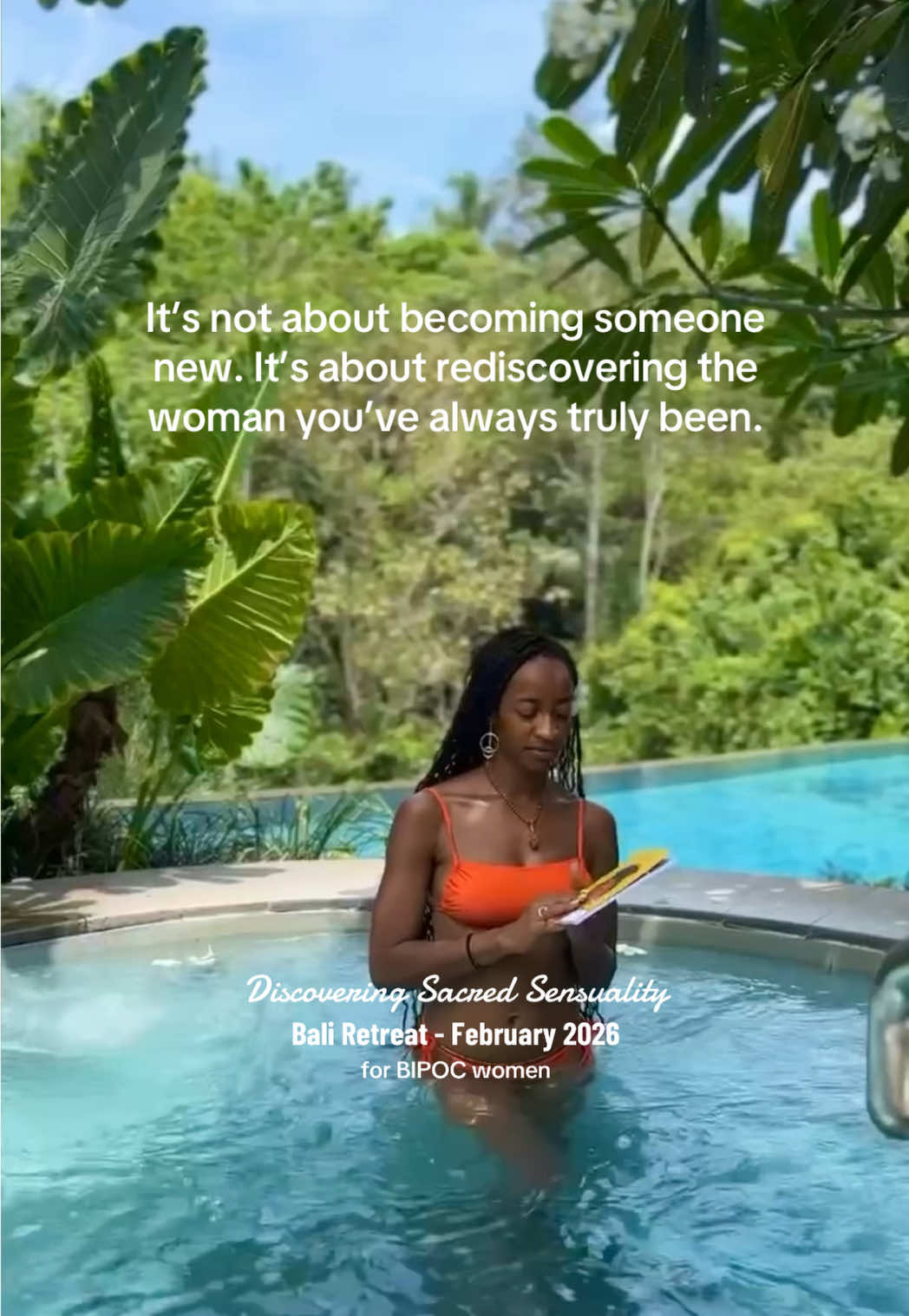 Discovering Sacred Sensuality is a retreat for BIPOC women happening in Ubud, Bali from Jan. 31-Feb. 6, 2026 led by @bodybendyoga & Cici 🧘🏾‍♀️🌴  If you’re looking to tap into your divine feminine energy & find sisterhood while exploring yourself and Bali, this one is for you! Link in bio to learn more and save your spot ✨ #blackyogateacher #blackgirlyoga #blackwellness #wellnessretreat #divinefeminine 