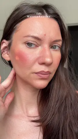Daily makeup routine! @EltaMD Skin Care spf @beautybio bronzing drops @Haus Labs concealer @maccosmetics powder foundation lip liner and lipstick @RMS Beauty bronzer @Patrick Ta Beauty blush #MakeupRoutine #makeup #grwm 