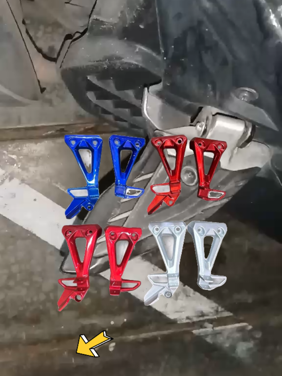 #ฟีดดดシ #สเตพักเท้าหลังเวฟ110i ปี2009-2021 ทำสีพาวเดอร์โค้ท/สี2k1คู่ซ้าย-ขวา