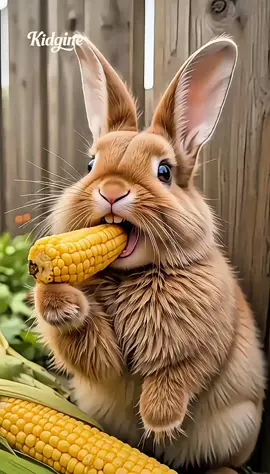 “Hilarious Bunny Reaction With Corn Cob 🌽😂” #FunnyRabbit #AnimalComedy #CuteBunny #animalshorts #fyp 