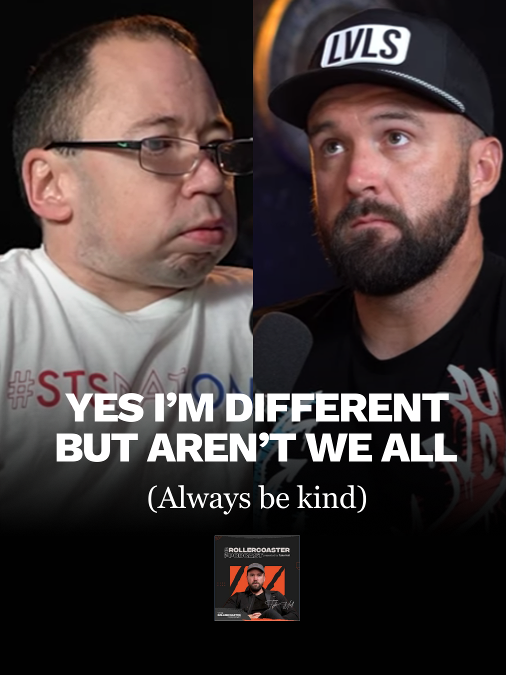 “Yes I am different, but aren’t we all❓”  #different #motivation #cry #generous #disease #rare #tylerhall #podcast #therollercoasterpodcast