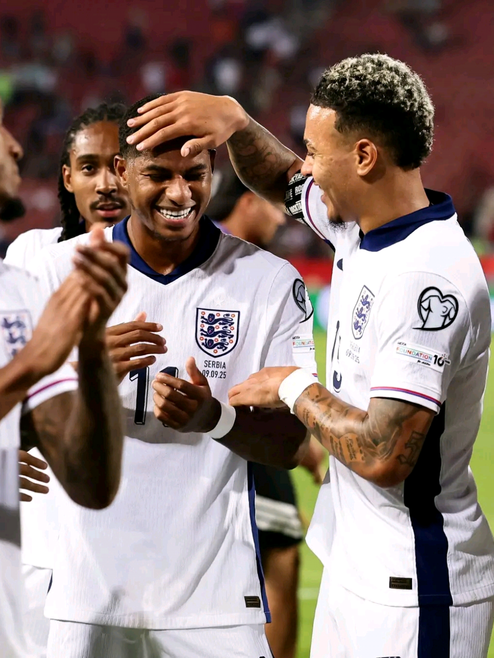 All smiles as Marcus Rashford scores his first England goal in almost two years😍
