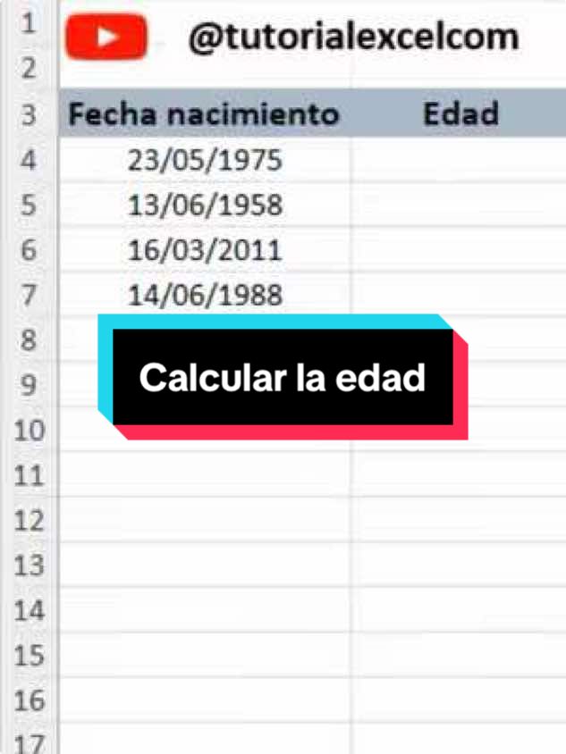 Calcula la edad exacta en segundos con SIFECHA en Excel ¿Sabías que Excel puede decirte cuántos años tienes con una sola fórmula? En este short te muestro cómo usar la función SIFECHA para calcular la edad de forma precisa a partir de una fecha de nacimiento.   Ideal para hojas de cálculo de RRHH, formularios o simplemente para impresionar con tus habilidades.   ¡Rápido, útil y sin complicaciones!