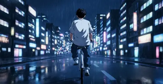 The lonely ride back… #animeaesthetic #anime #aesthetic #retrovibes #ai 