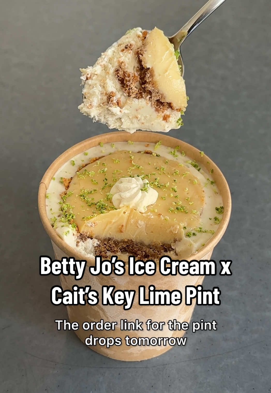 Betty Jo’s Ice Cream X Cait’s Key Lime pint!  Oherworldly. The link to reserve your pint drops tomorrow 9/10 at 11am.  #keylimepie #pie #dessert #icecream #nyc