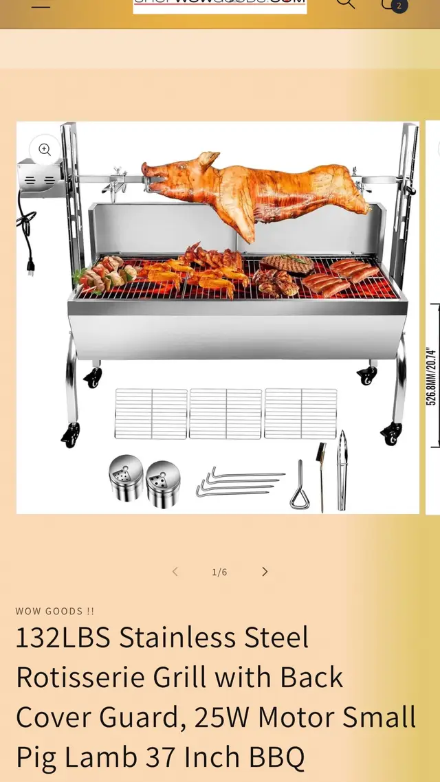 🔥 **Master the Art of Outdoor Cooking!** 🔥   Ready to take your backyard BBQ to the next level? Our **Seasonal Rotisserie Grill** is now on SALE at [ShopWowGoods.com](https://shopwowgoods.com)!   Perfect for pig roasts, lamb, and all your grilling favorites. Durable stainless steel, powerful motor, and enough space for your whole feast. **Limited-time offer!**   👉 Free shipping on orders $50+   👉 Buy with crypto & save even more Level up your cookouts and create unforgettable moments with family and friends.   **Shop now before it’s gone!** #OutdoorCooking #GrillMasters #ShopWowGoods #BBQSeason
