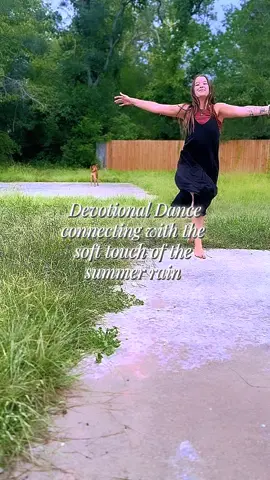 Daily devotional dance with @काममूत | KAMA MUTA though I do struggle with always recording myself. I find myself getting caught up in the physical world & forget my digital sometimes.  This is a quality I am deeply grateful for, but then my TikTok suffers. 😂 #devotionaldance #somatichealing #danceintherain #rainvibes 