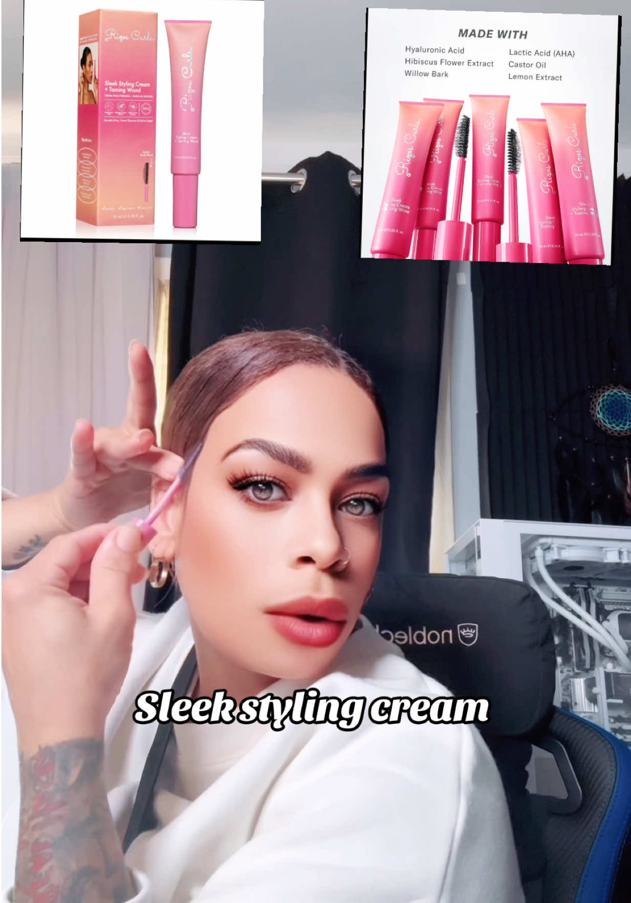Sleek styling cream + taming wand @Rizos Curls #rizos #curls #tiktokshop #shopping #foryou 