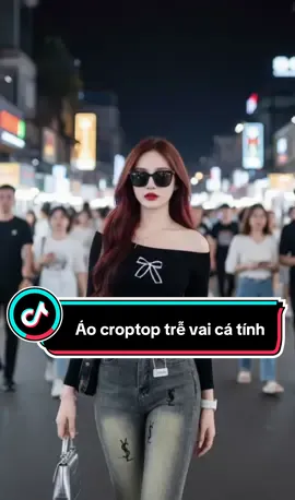 Áo thun croptop trễ vai đính nơ chính là lựa chọn hoàn hảo! Thiết kế trễ vai gợi cảm khoe xương quai xanh, croptop ôm dáng tôn vòng eo thon gọn, chi tiết nơ xinh xắn tạo điểm nhấn cực cuốn hút #ThoiTrangNu #OutfitDep #OOTD #MuaTaiTikTokShop #NangTrendy 