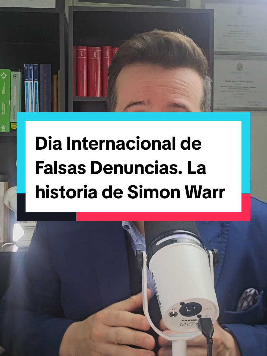 Cada 9 de septiembre se conmemora el llamado “Día Internacional contra las Falsas Denuncias”. El caso que motivó esta conmemoración fue el de Simon Warr, un profesor de Gran Bretaña cuya reputación se vio arruinada por una falsa denuncia de abuso sexual, que le costó el cargo, el prestigio y posiblemente también la salud, ya que murió en 2020 por un tumor maligno. Previamente estuvo 672 días en la cárcel, experiencia que volcó en un libro, “Presunto Culpable”. Su inocencia quedó confirmada al cabo de ese martirio pero el sufrimiento lo llevó a la tumba. El 9 de septiembre era el día de su cumpleaños y por eso fue elegido como “Día Internacional de las Falsas Denuncias”. #falsasdenuncias #simonwarr #denunciasfalsas #dia #injusticia 