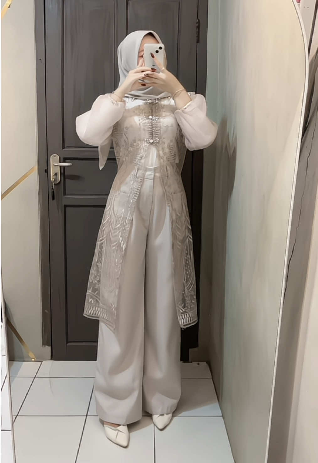 Gemes amayyy🤏 #outerbrokat #tunikbrokat #ootdkondangan 
