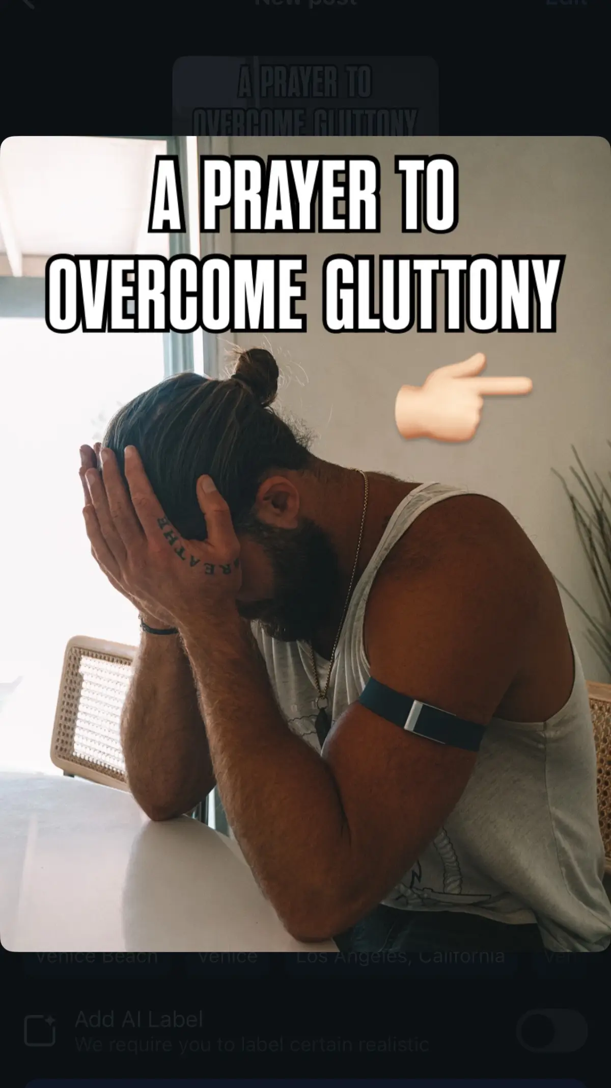 Overconsumption has been my biggest struggle over the past few months. I felt like I wasn’t in control of my cravings and would usually indulge them. I would give in to temptations and constantly be seeking instant pleasure. “I don’t really understand myself, for I want to do what is right, but I don’t do it. Instead, I do what I hate.” - Romans 7:15 I found myself rationalizing (creating logical arguments that make sense) for why I “earned it” or that this would be the “last time.” Prayer was (and is) by far the most effective tool I used to combat this until finally being delivered from it. The more I relied on my own will power and tried to “figure it out,” the more I failed, stuck in a cycle of self-sabotage. Can you relate? But the more I took time to pause and surrender to God in prayer, the more He strengthened me. We must die to our old self if we wish to be transformed.  This is a painful process that requires meeting the depths of yourself in radical truth and vulnerability. No more numbing. No more distractions. No more “sugar coating.” You must commit to replacing “pleasure” with “reward.” Commit to living for the gratification of feeling your best tomorrow, instead of the short term satisfaction of feeling good in the moment. Dedicate your life to discipleship and treat your body as His holy temple, not your personal pleasure machine. If you want support on your journey to creating a life of supreme health, deep fulfillment and ultimate freedom, click the link in my profile and book a free clarity call with me and I’ll shoot you straight 🤝  Together, when we surrender to His divine discipline, we will #MakeThrivingStandard 🫡  #LiveTheCaptainsLifestyle 🏴‍☠️  GLORY TO GOD! 🙏🏻 