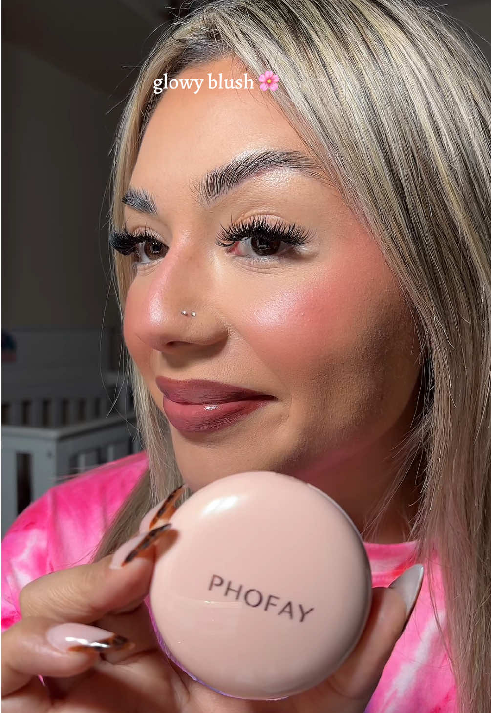 glow blush 🌸 #blushtrend #phofay #makeup #pinkblush #girlthings  @PHOFAY Cosmetics 