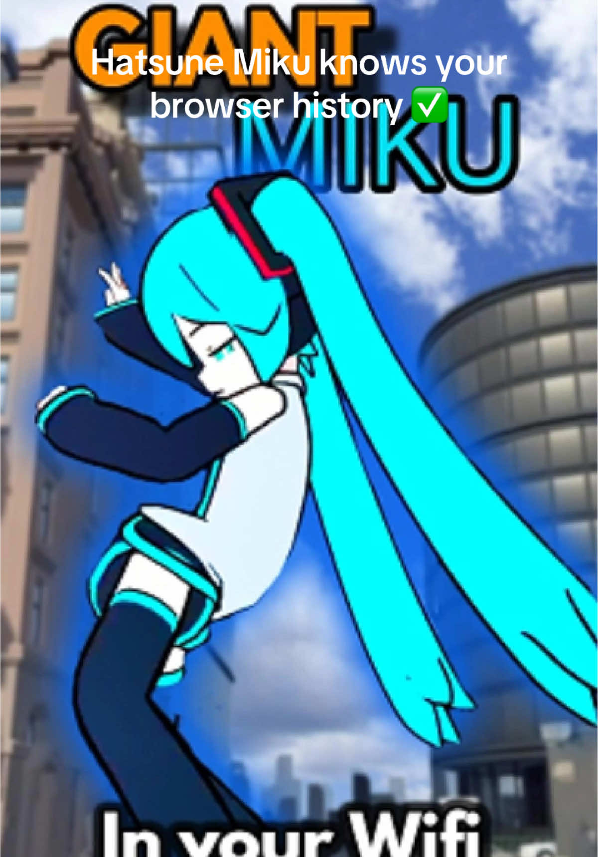 Hatsune Miku in your Wifi #fyp #viral #vrchat #hatsunemiku #fortnite