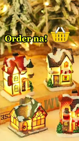 Chrismas Mini LED House Light Resin Village House Decorative Lights. #christmasminiatures #christmasdecor #minihouse #tiktokshop 