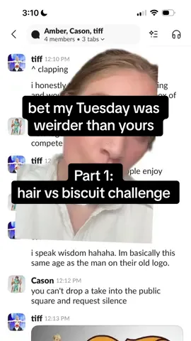 Part 1: Bet my workday was weirder than yours #greenscreen #officelife #corporatehumor #officechallenge #hairorbiscuit