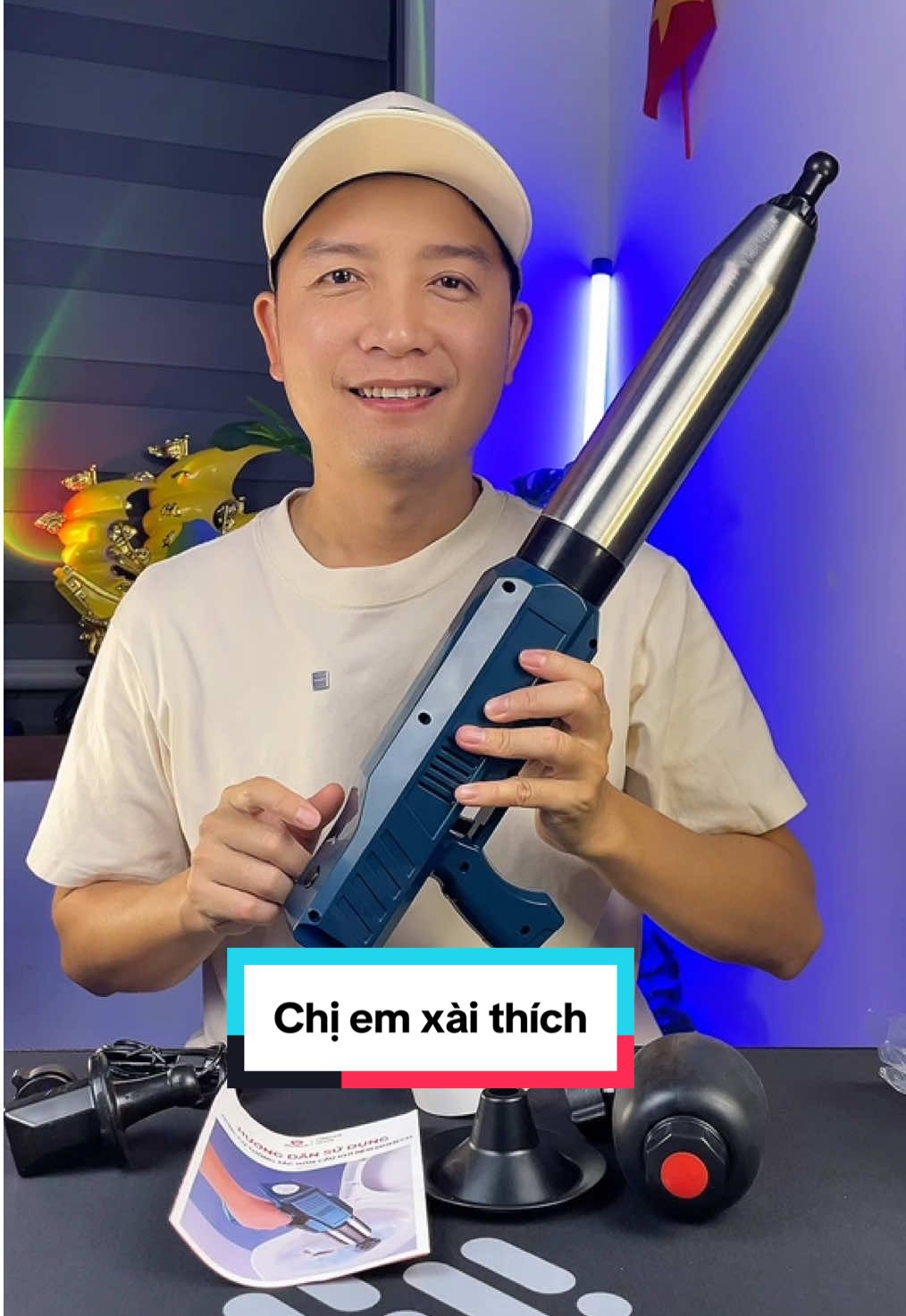 Thông tắc bồn cầu bơm hơi tự động Modeco #thongtacboncau #thongcong #dungcuthongtacboncau #muataitiktok 