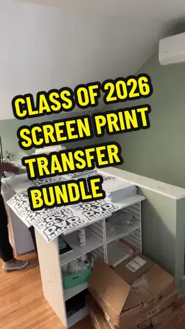 Replying to @Angie Miller the class of 2026 screen print transfer bundle is her cuz!! #tiktokshoprestock #TShirtBusiness #screenprinttransfers #TshirtMakers 