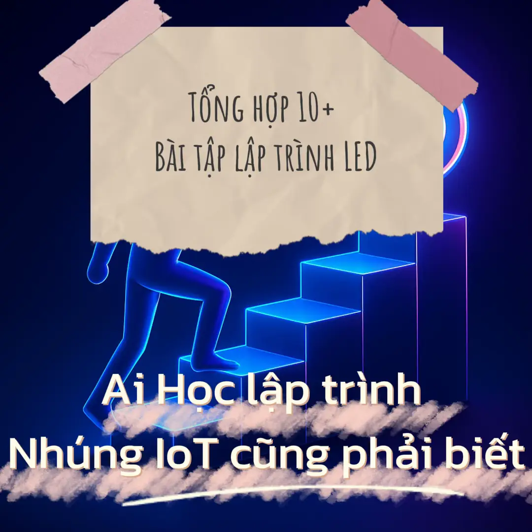 ✨💡 TOP 10 BÀI LẬP TRÌNH NHÁY LED mà dân code phải thử 1 lần! 🚀 Từ cơ bản đến nâng cao – vừa học vừa chơi, càng làm càng mê! 🔥 Ví dụ: 1️⃣ Nháy LED đơn giản 2️⃣ LED chạy từ trái ➡️ phải 3️⃣ LED “ping pong” 4️⃣ LED theo nhạc 🎶 … và còn nhiều kiểu độc lạ khác chờ bạn khám phá! 👉 Đừng chỉ học lý thuyết – hãy biến code thành ánh sáng! #Coding #STM32 #Arduino #HocLapTrinh#LearnToCode 