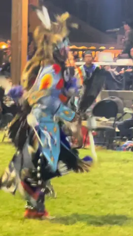 🍃🌱🌿Ladies and gentlemen, the traditional men in their chicken regalia dance into the night, the air alive with powwow spirit — an exciting time for us all.🌿🍃🌱 HEART LAKE HONOURING OUR LEADERS 22nd Annual Competition Pow Wow August 29, 30, 31, 2025 @heartlakephotosandevents  #foryoupage #nativetiktok#firstnations  #indigenous  @PowWowscom