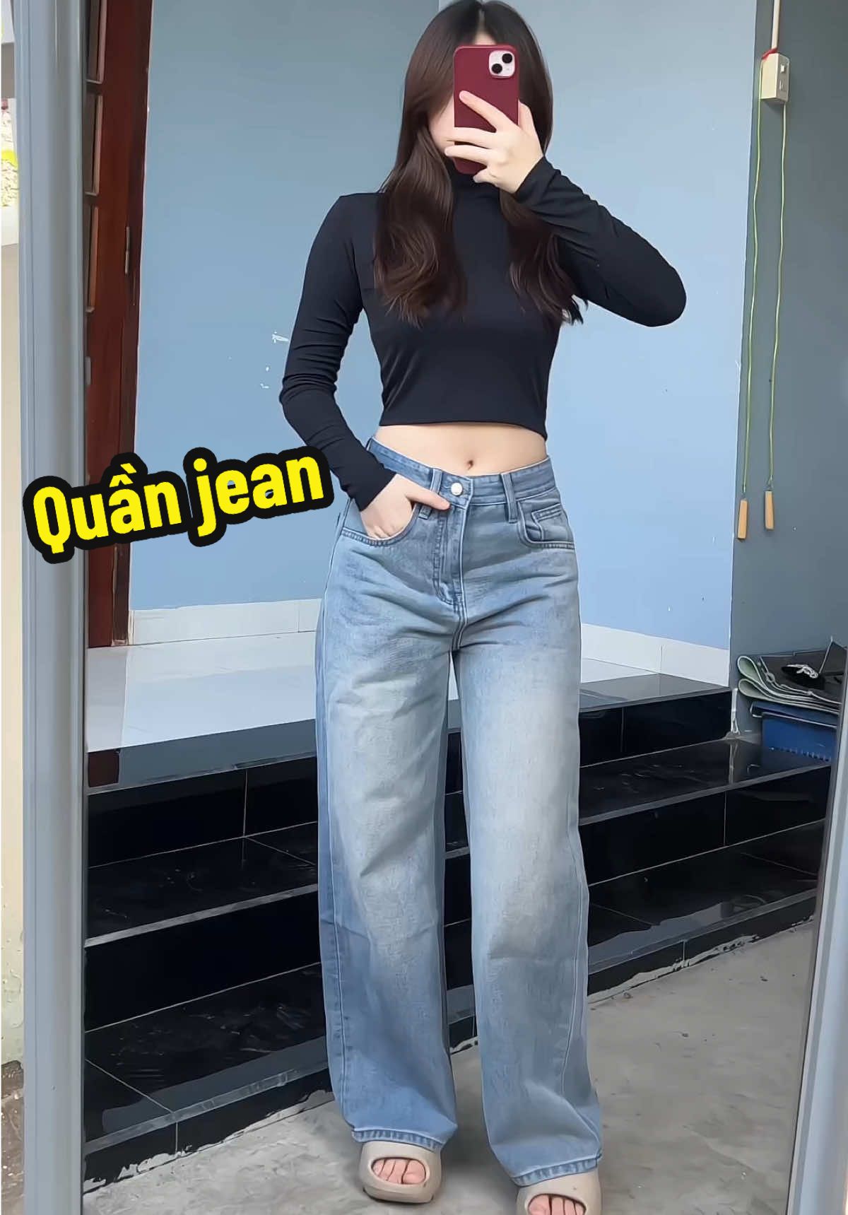 Quân jean xinh cho mn#quanjeannamnu #quanjeanongrong #quanjeanongsuong #quanjeanthung #reviewquanao 