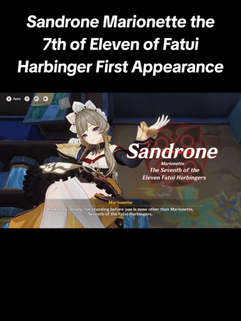 Sandrone The 7th Harbinger First Appearance Clip | Archon Quest, Song Song of the Welkin Moon Chapter. Act 1: A Dance of Snowy Tides and Hoarfrost Groves #genshin #GenshinImpact #lauma #marionette #fyp 