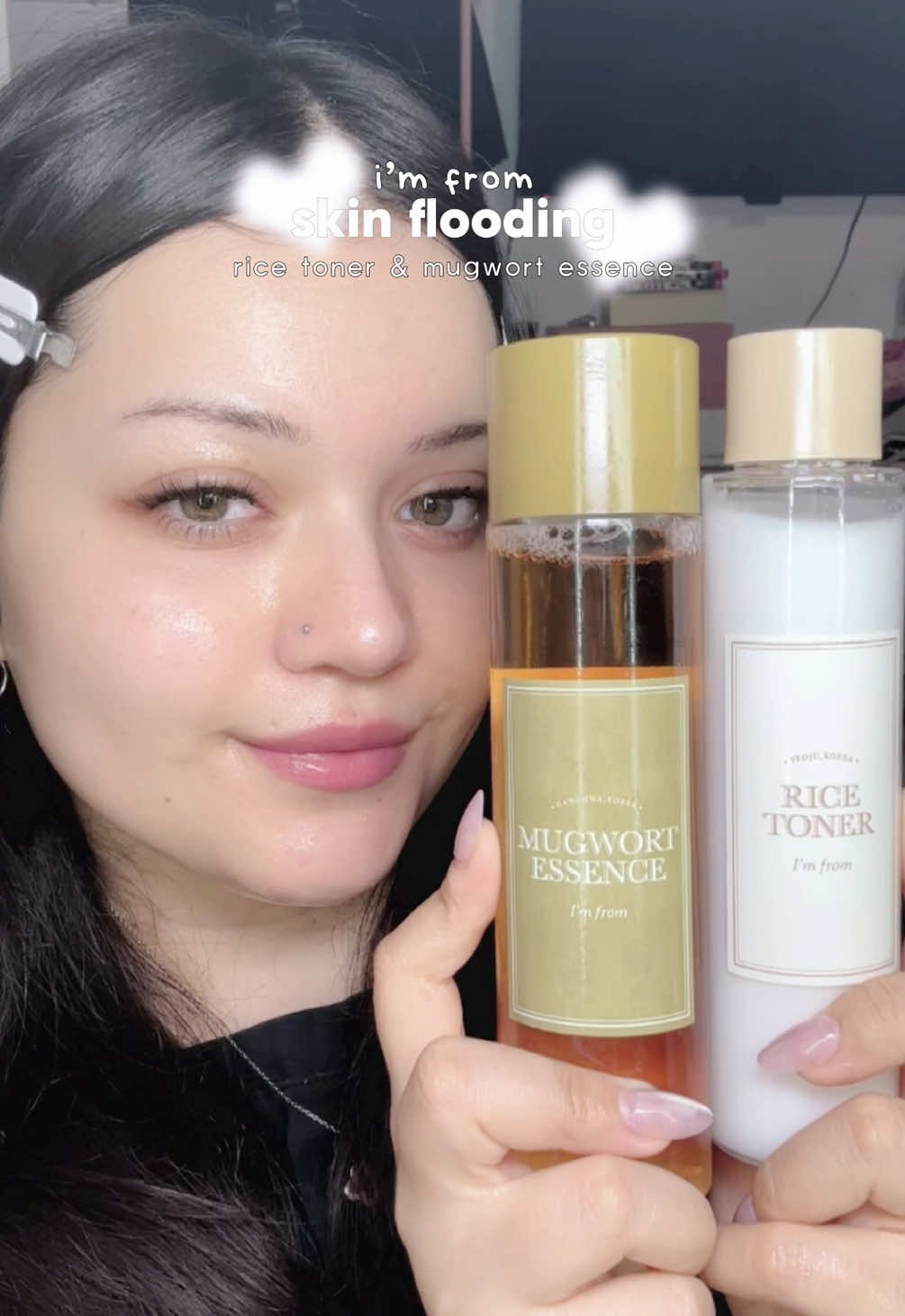 skin flooding with @imfrom_us 🍚🌿🤍 OG rice toner & mugwort essence ₊˚⊹ ᰔ a perfect duo for instant glass skin! - DISCOUNT CODES ⋆. 𐙚 ˚ *   yesstyle: LIVLUV327 *   oliveyoung: LIVLUV327 *   stylekorean: LIVLUV327 *   flower knows: LIVLUV327 *   stylevana: INF105MXCHI - @I’m from Influencers #imfromricetoner #mugwortessence #skinflooding #koreanskincare #glassskin 