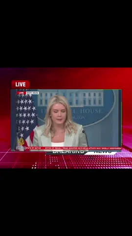 White House press secretary says President Donald Trump was notified by the US military of Israel's strike on Hamas in Doha and ordered Qatar to be warned before the attack. #news #Qatar #Doha #US #dohaqatar🇶🇦 