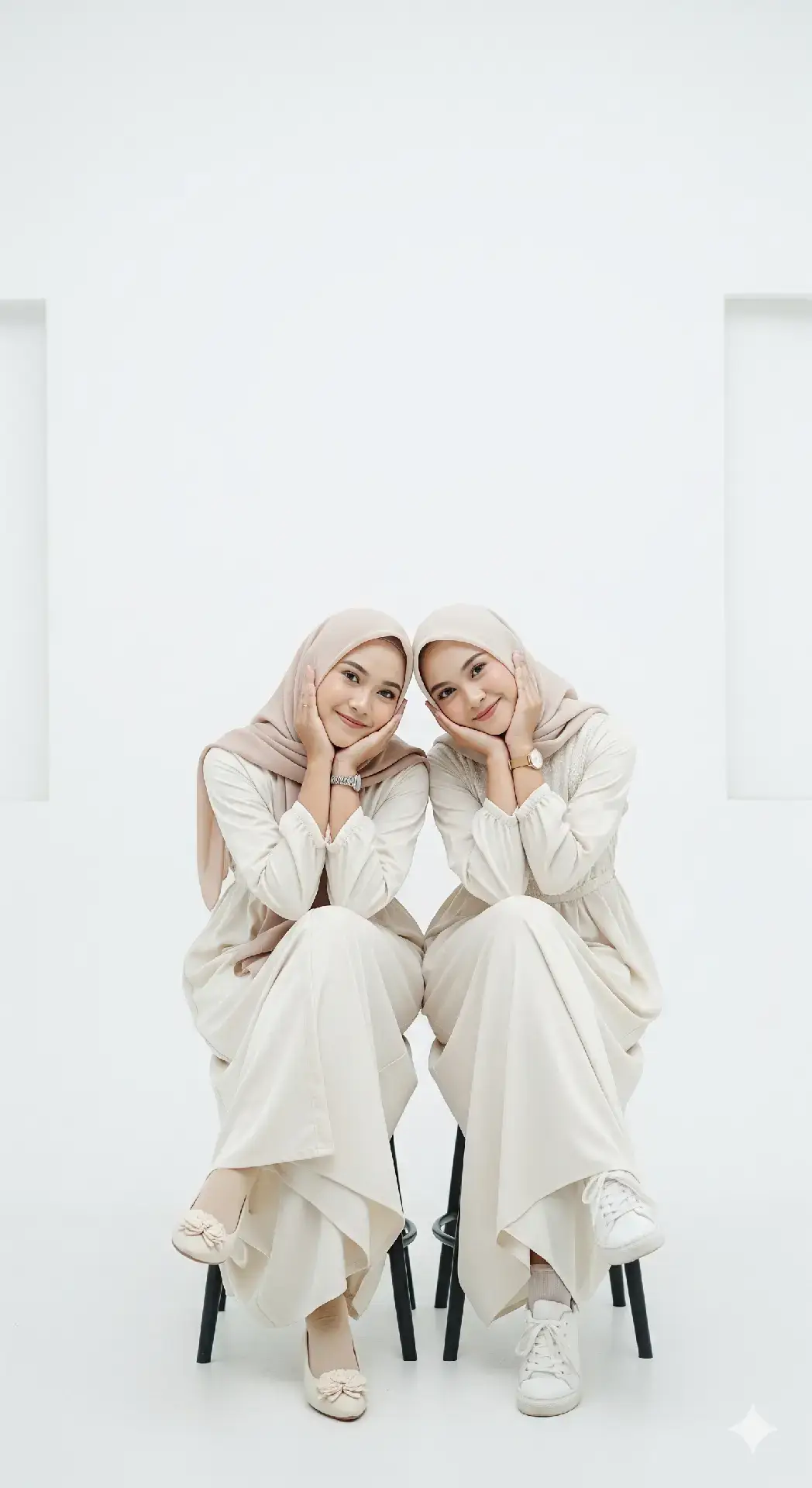 photo studio bareng bestie ada versi ai nya, yang mau langsung dm aja #faceswap #ai #aigemini #photostudio